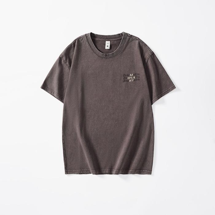 New Summer Men's Printed Short-sleeved T-shirt Large Size Loose American Retro T-shirt