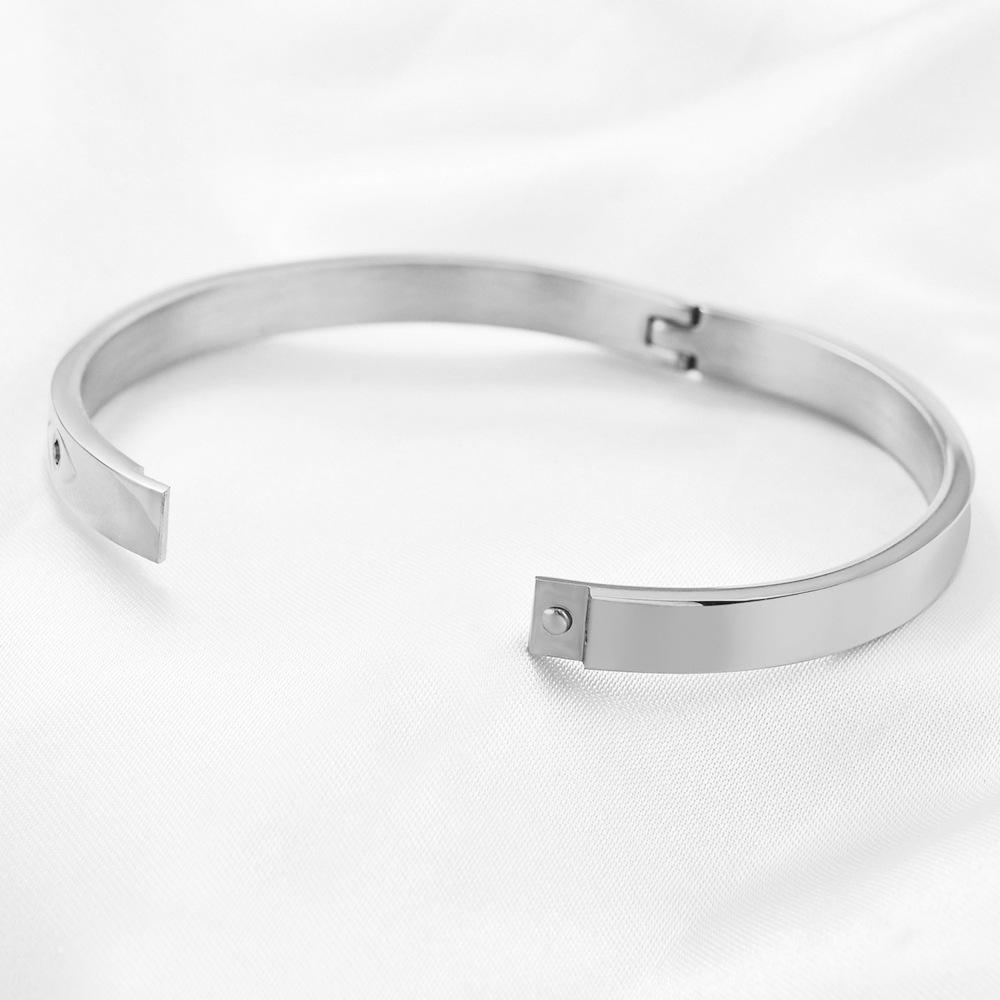 Demon Eye Titanium Steel Bracelet: 6MM 18K Gold, Stylish & Elegant