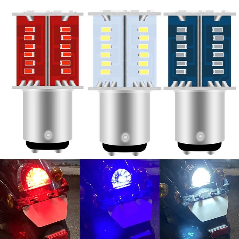 2pcs 1157 LED Strobe Motorcycle Tail Lights Flash 3030 30SMD Signal Blinker Stop Brake Light 12v Motorbike Light