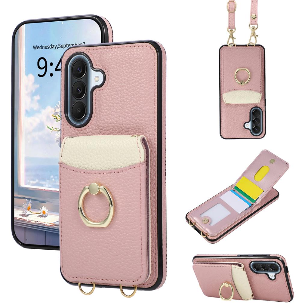 Umhängetasche Geldbörse Kartenhalter Ring Handyhülle für Samsung Galaxy A57 A37 A17 A07 A56 A36 A16 A55 A35 A15 A54 A14 Lederhülle