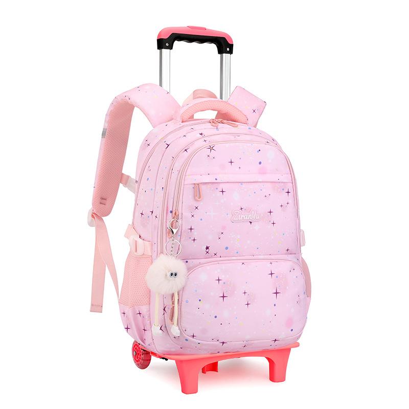 Zaino Scolastico per Bambini Zaino con Ruote per Ragazze Zaino con Ruote Zaino Scolastico per Studenti Con Ruote Trolley Borsa per Libri Bagaglio da Viaggio