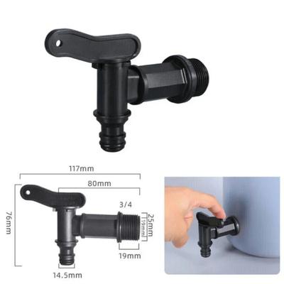 Plastic Tap Fresh Waste Water Tank Drain Tap 3/4 Inch Thread Adaptor Fit Motorhome Caravan Boat Camper Van Caravan