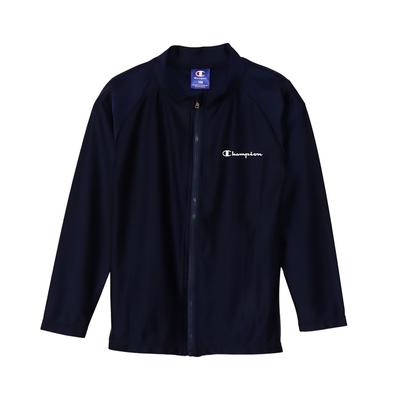 Champion Kids' Long Sleeve Rash Guard with Round Neck, UV Protection, and One-Point Logo, Basic Sports CK-ZS402-370-150