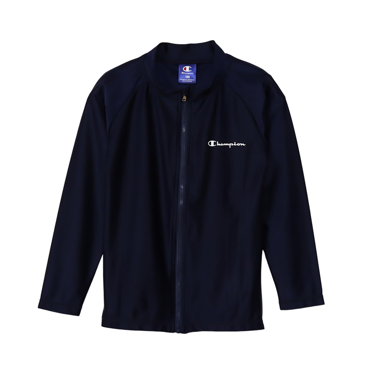 

Champion Kids Long Sleeve Rash Guard with Round Neck, UV Protection, and One-Point Logo, Basic Sports CK-ZS402-370-150