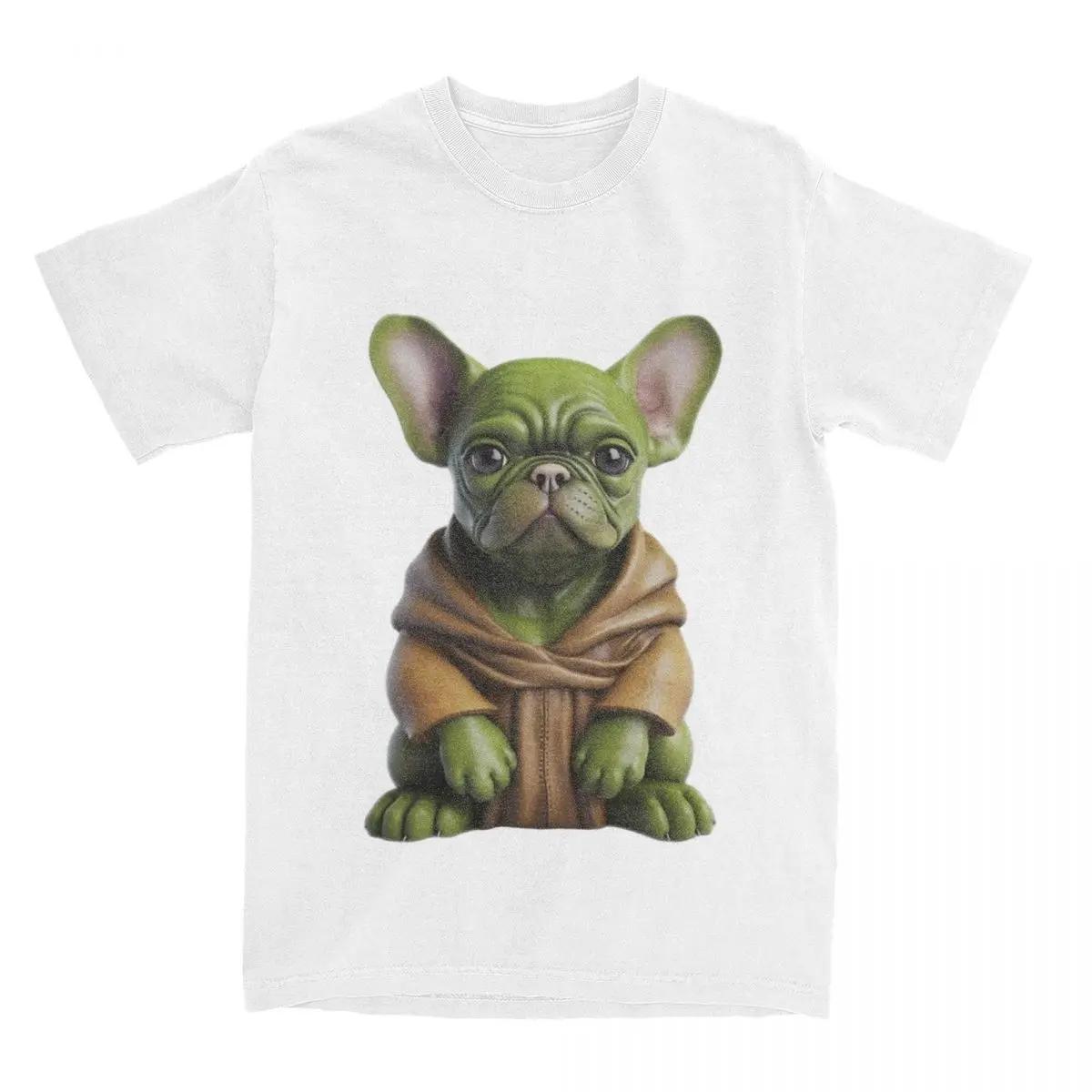 

Повседневная пародия на французского бульдога футболка для мужчин и женщин из чистого хлопка милые футболки с изображением щенка для взрослых одежда XXXXXL белый