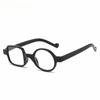 Vintage Asymmetrische Blaulichtfilter Lesebrille Frau Brille mit einem eckigen und einem runden Rahmen