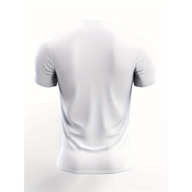Fun Men's Short Sleeve T-shirt Summer T-shirt Top Pattern Breathable Clothing