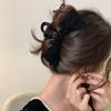 Women Hair Claw Bow-knot Strong Grip Solid Color Elastic Spring with Teeth Hair Decoration Hollow Out Large Barrette Lady Hair Pin Hair Accessories