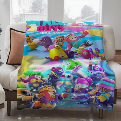 Game F-Fall Guys Blanket Design Lightweight For Dorms, Naps, Living Room, Office,Sofa,All-Season