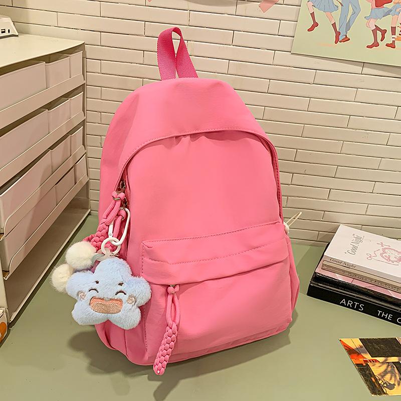 New High-value Dopamine Macaron Color Casual and Simple Lightweight Backpack for Junior High School Students