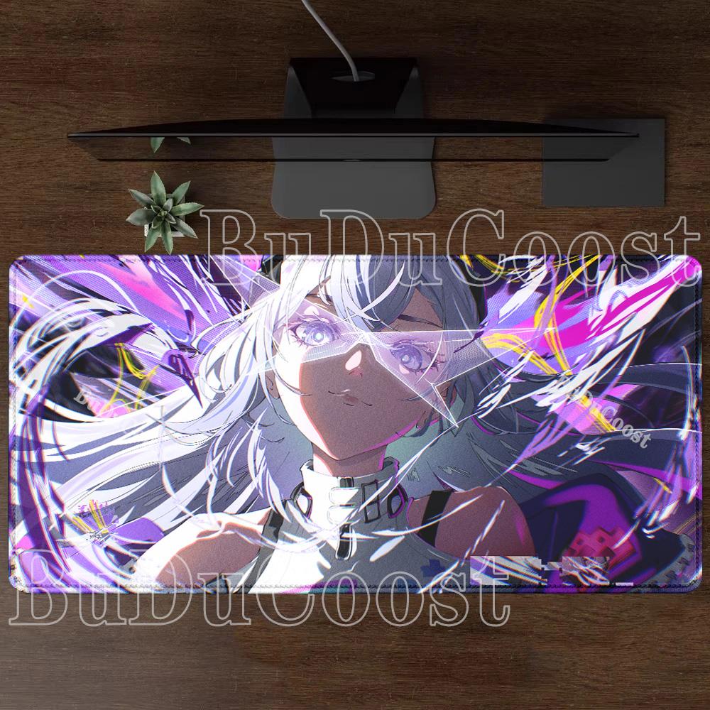 Silver Wolf LV.999 HSR Honkai Star Rail Large XXL Mousepad Overlock Keyboard Anime Girl Kawaii Mouse Pad PC HD Printing Desk Mat