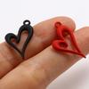 10 Pcs Alloy Heart Charms Multicolor Painted Love Heart Pendants For Diy Necklace Jewelry Making Findings 24mm X 15mm
