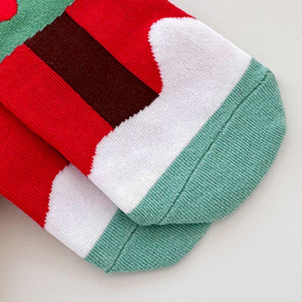 2Pairs Magnetic Christmas Socks Tree Cotton Mid-calf Sock Fashion Hand in Hand Socks  Couples