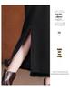 Fluffy Wool-Blend Ruffle Midi Skirt, 2025 Winter High-Waist Slim-Fit Pencil Skirt