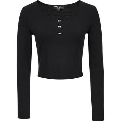 Women's Bow-Detail Long Sleeve T-Shirt