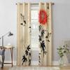 Chrysanthemum Bird Butterfly Retro Window Curtains for Living Room Luxury Bedroom Curtain Kitchen Blinds Drapes Curtains