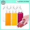 Empty Plastic Juice Bottles With Caps Water Bottles Clear Bulk Drink Containers With Lids Juicing Drinking Milk Jam Container