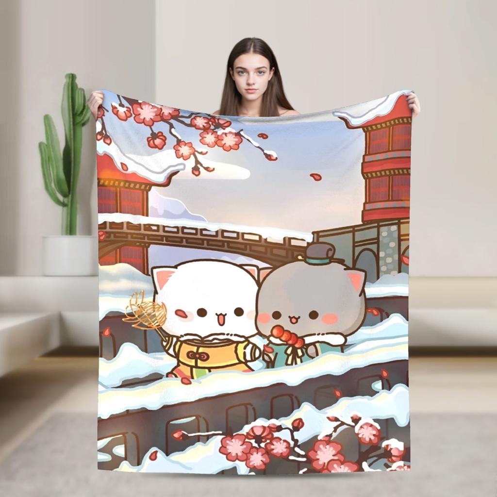 Bubu and Dudu Series Blanket Warm Soft Novelty Plush Throw Blanket For Living Room Picnic Flannel Bedspread Bed Cover
