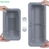 Double-layer Expandable Kitchen Sink Strainer Basket, Home Sink Storage Draining Rack, Fruit Tray Storage Basket