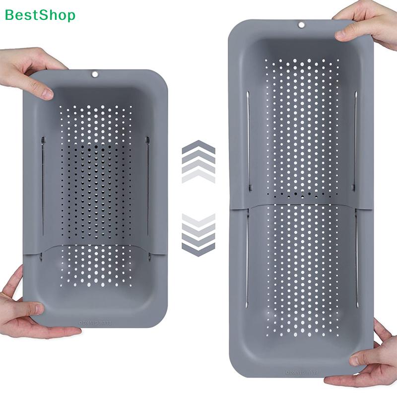 Double-layer Expandable Kitchen Sink Strainer Basket, Home Sink Storage Draining Rack, Fruit Tray Storage Basket