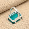 Indicolite Tourmaline Gemstone Handmade Jewelry 925 Sterling Silver Ring For Her