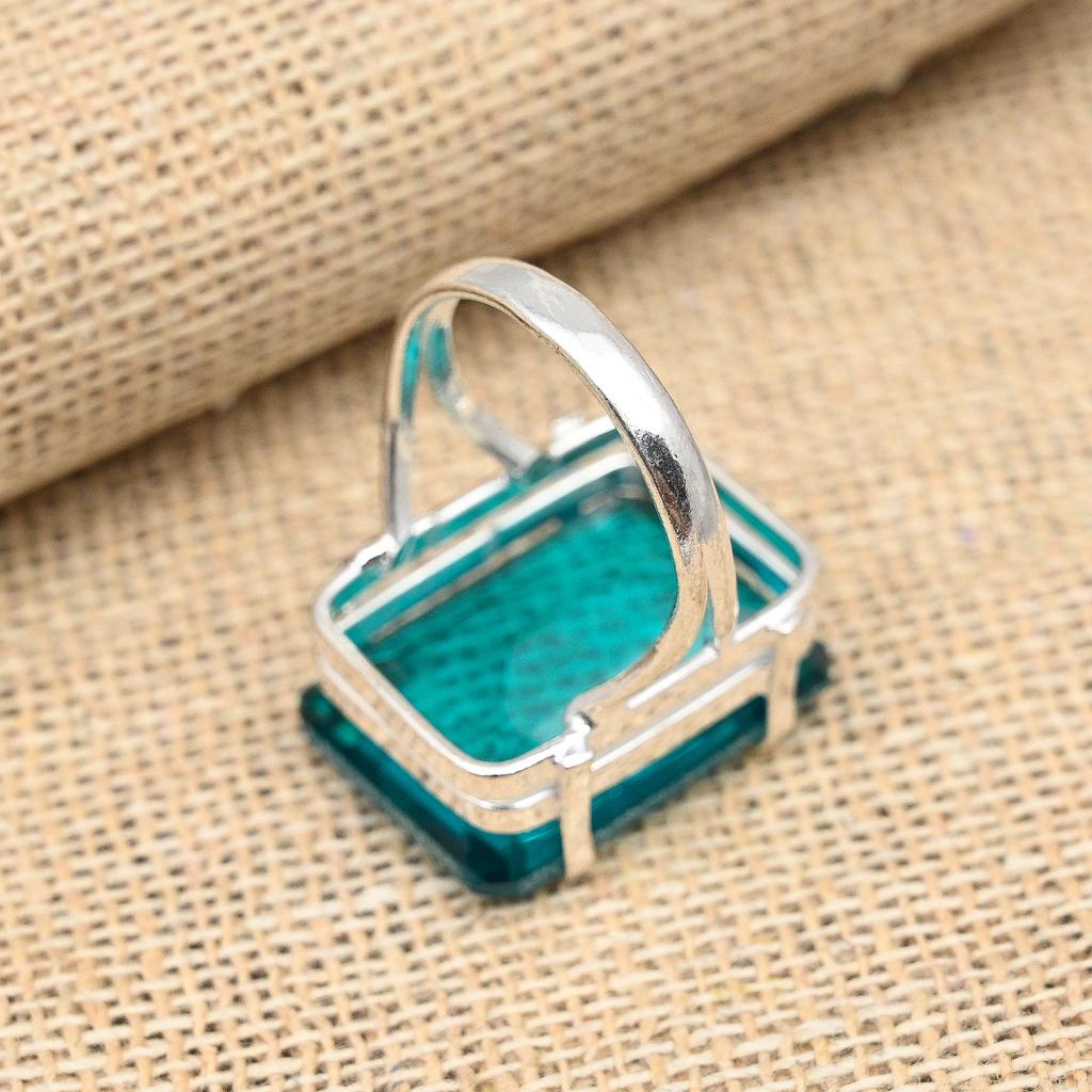 Indicolite Tourmaline Gemstone Handmade Jewelry 925 Sterling Silver Ring For Her