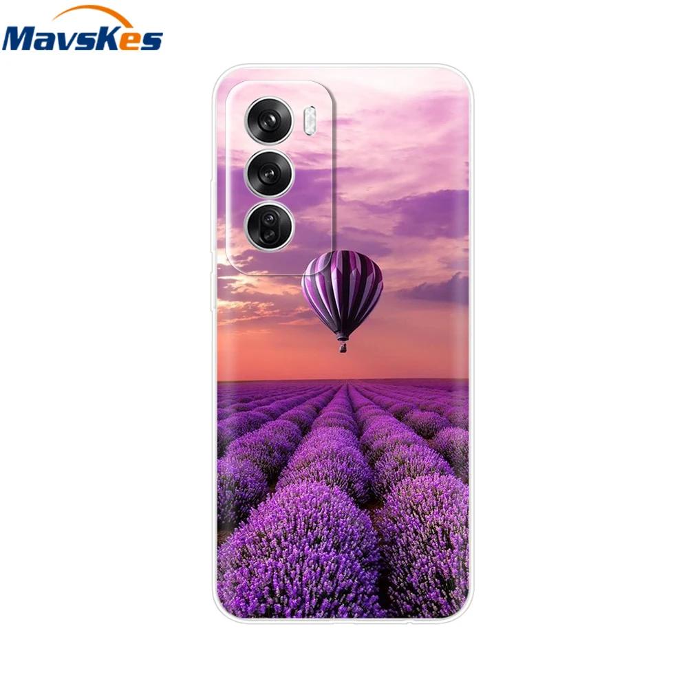 OPPO Reno 12 Pro 5G Case Fashion Flower Silicone Phone Case For OPPO Reno 12 Cover Reno12 Pro Bumper 2024 Soft Black TPU Fundas