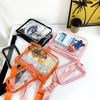 Women Crossbody Bag Casual Clear Clutches Zip Closure Travel Bag Adjustable Shoulder Straps Money Bags Girls Bag