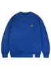 GRAVER [Unisex] Yellow Odd Flower Embroidered Sweatshirt_Cobalt Blue