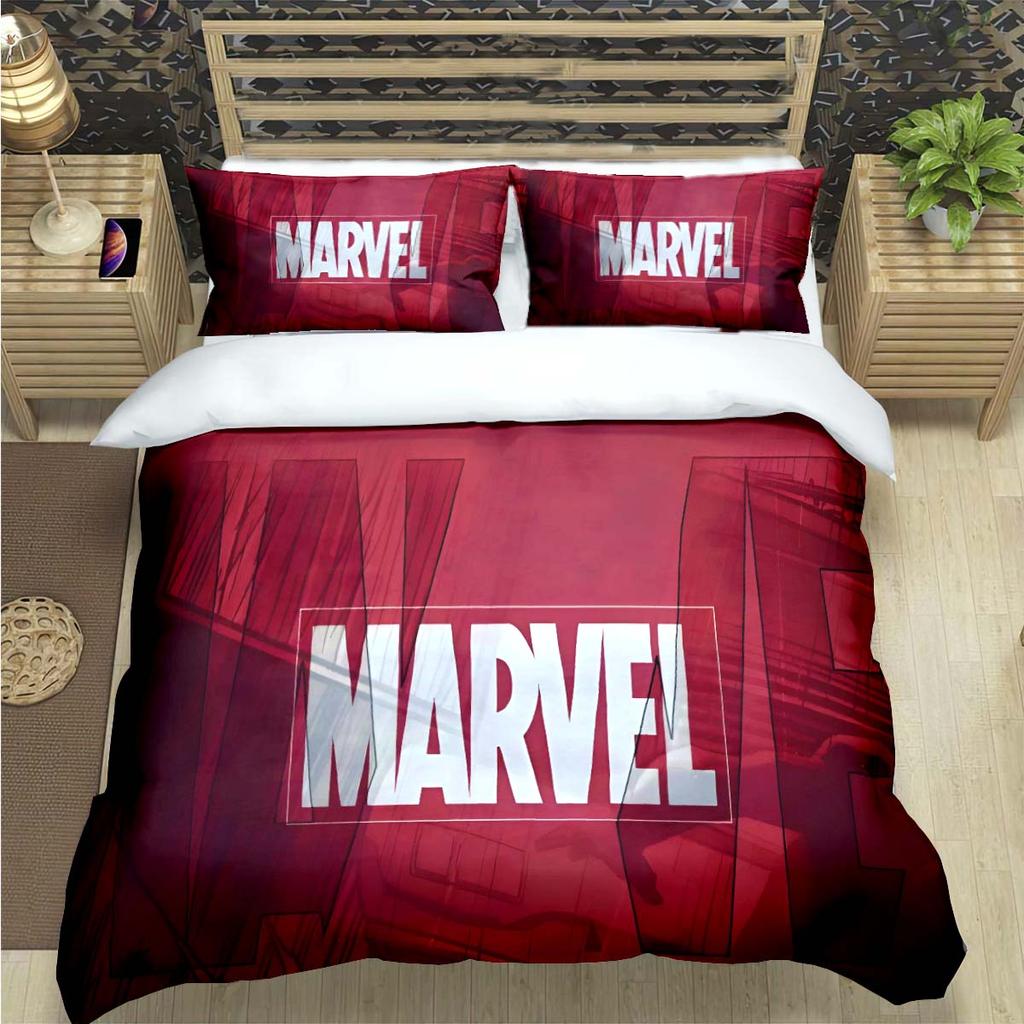 Fashion Superhero A-Avengers Print Bedding Set Duvet Cover Comforter Bed  Youth Kids Girl Boys Luxury Birthday Gift