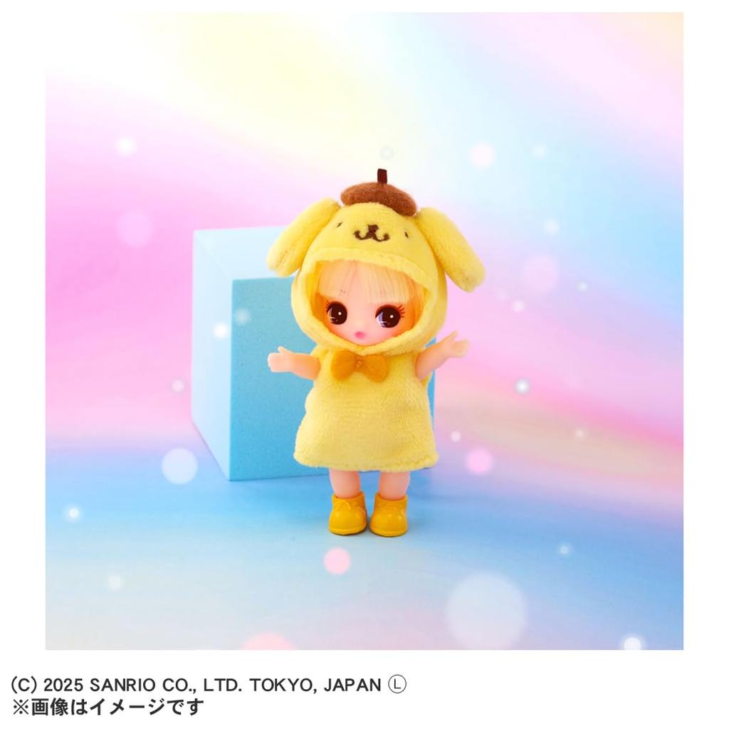 TAKARA TOMY Doll Petit Sanrio Characters Collection Pretend Play Toy for Ages 3 and Up Licca-chan Licca-chan Dress-Up