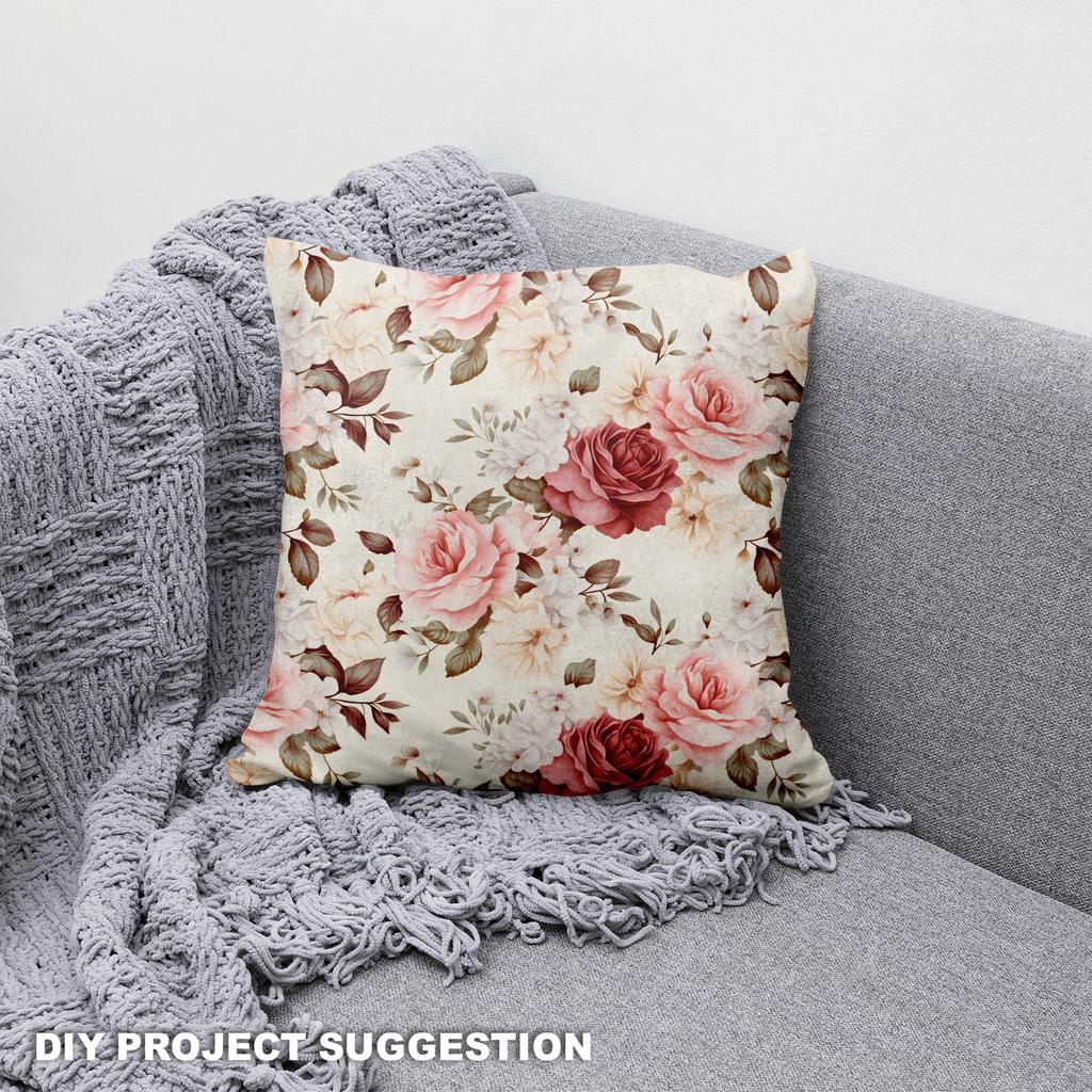 Royal Samt Stoff Polyester Zum Nähen - Motiv Blumen - Rdx2216