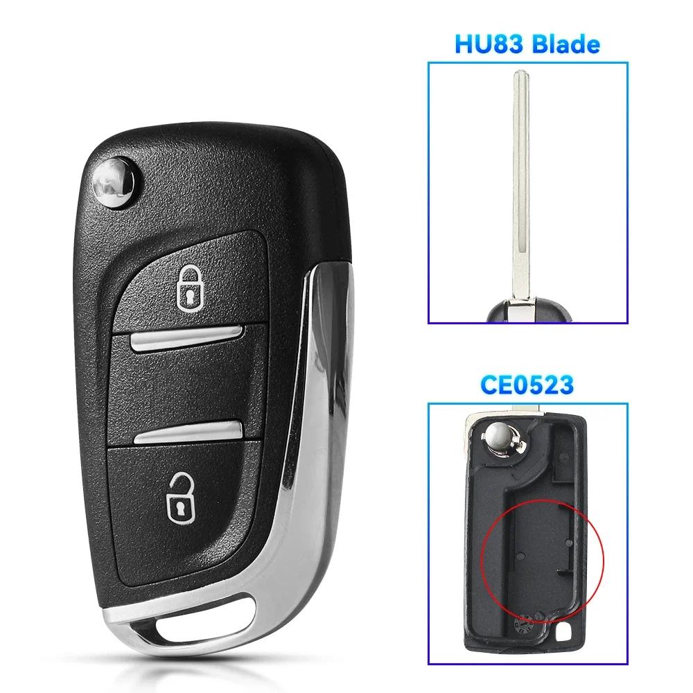 Für Peugeot 306 407 807 Partner Für Citroen C2 C4 C5 Berlingo Xsara Picasso Ce0523 Ce0536 Klappschlüssel Autoschlüssel Hülle Va2/Hu83