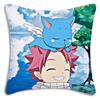 Classic Comics Anime Fairy Tail Pillow Covers Cartoon Sofa Decorative Home Double-Sided Printing Short Plush Cute Cushion Cover