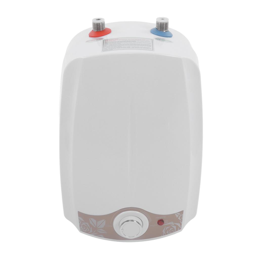 8L Mini Electric Water Heater IPX4 Kitchen Electric Hot Water Heater with Upper Water Outlet for