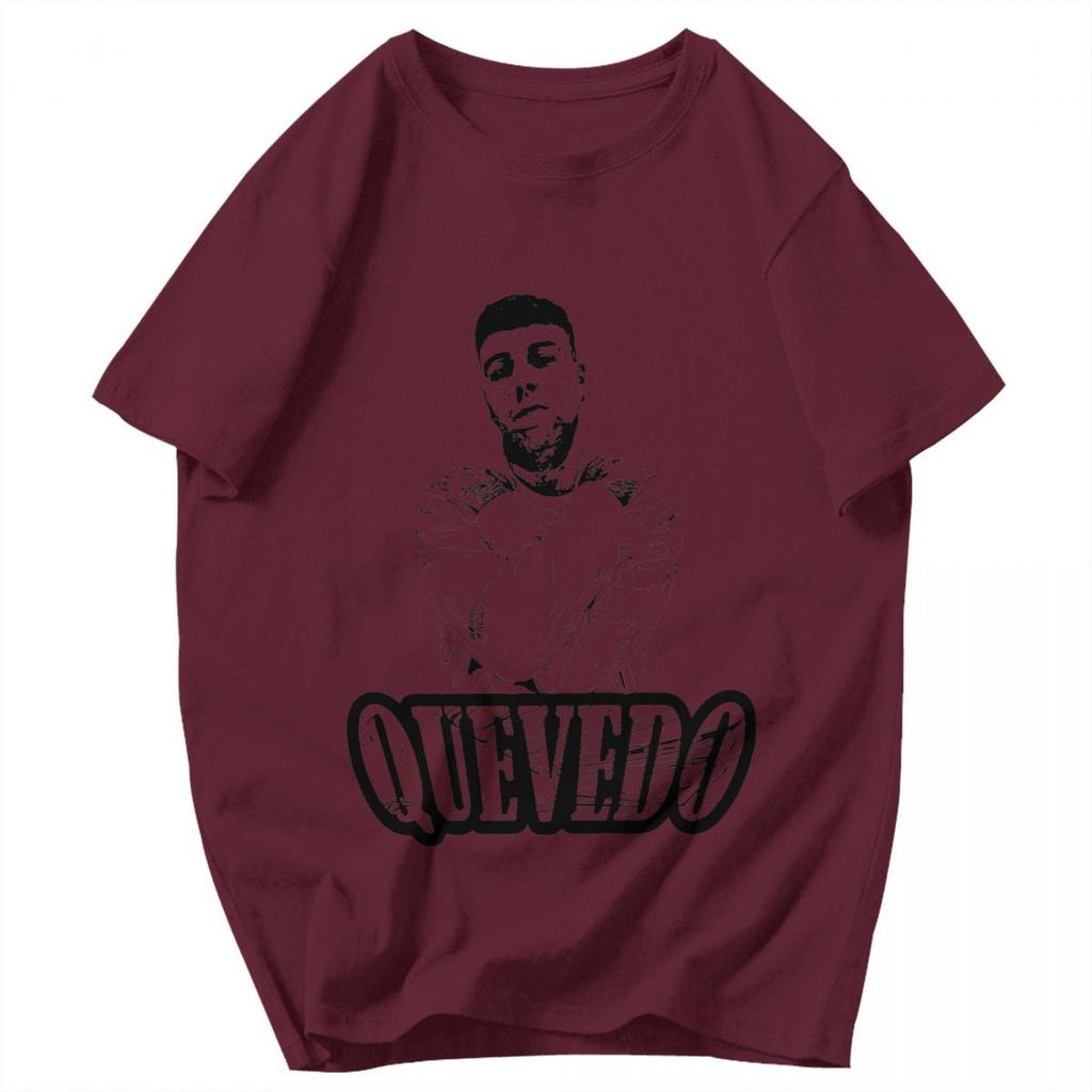 Men T Shirt Rapper QUEVEDO Trendy Pops Y2K Graphic Anime Unisex Tops T Shirts