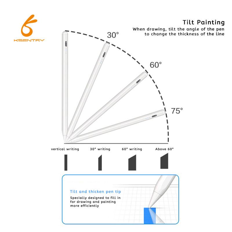 High Precision Tip Active Touch Palm Rejection Smart Stylus Pen for Apple Ipad USB-C Stylus Pen