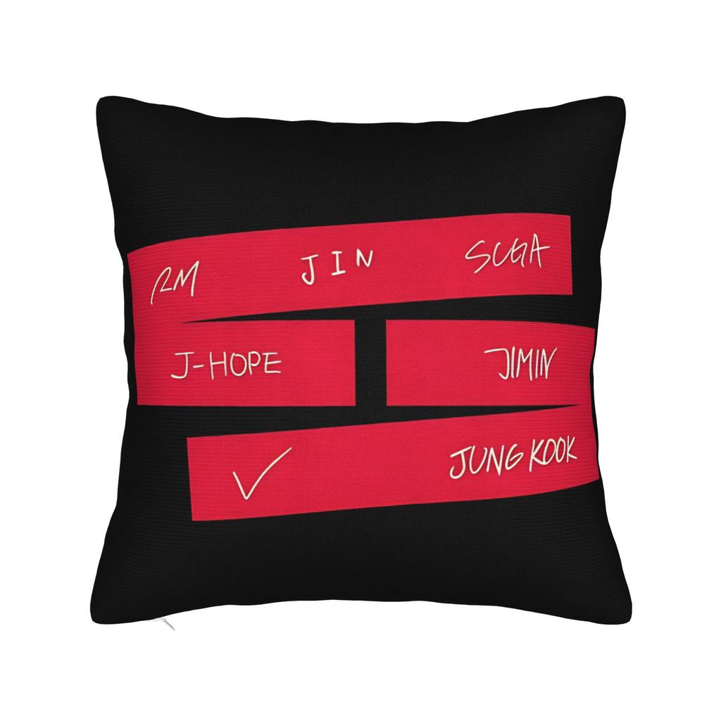 American Singer BBillie EEilish Square Pillow Case Polyester Cushions for Sofa Casual Pillowcase