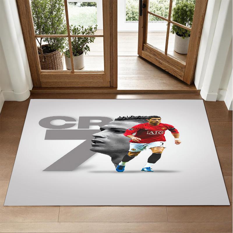 Cristiano Ronaldo Design Kristall Samt Teppich Weiche Dekorative Matte für Schlafzimmer Eingang