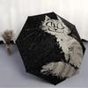 1 Stück Katzenbart Automatisches Öffnen/Schließen Regenschirm, Tragbarer Faltregenschirm, Kompakter Reise-Regenschirm für133
