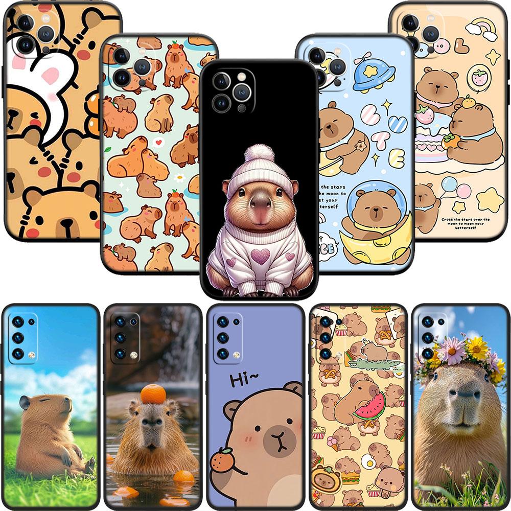 CJ24 Cartoon Capybara Cute Soft Shell Phone Case for Redmi Note 8 9 Pro Max 9S 9T 9C NFC 8T 8A 10A A4