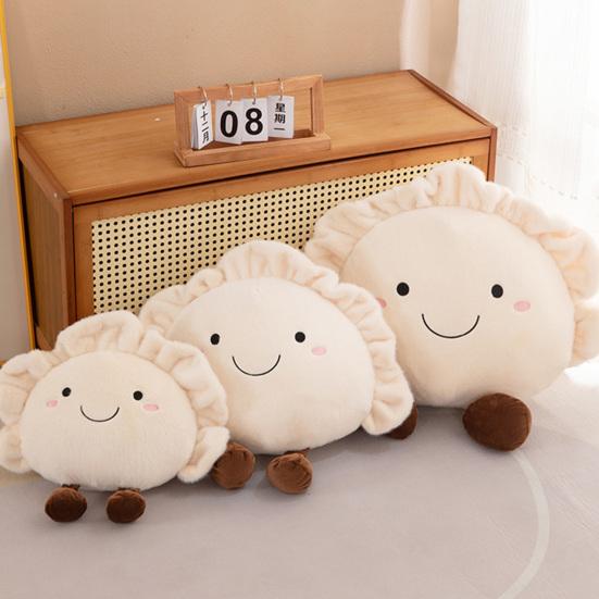Dumpling Plush Pillow Soft Stuffed Food Toy for Sofa Bed Car Cute Cushion Cozy Backrest for Living Room Bedroom