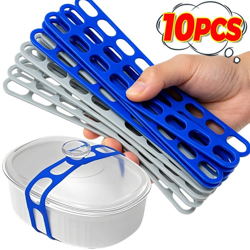 Reusable Elastic Band Lid Strap Universal Silicone Pot Lid Holder Lunch Box Bundling Strap Outdoor Tableware Storage Supplies
