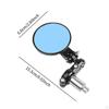 CNC Foldable Round Rearview Mirrors Left Right 7/8" Handlebar End 2.6 inch Mirror for Motorcycle