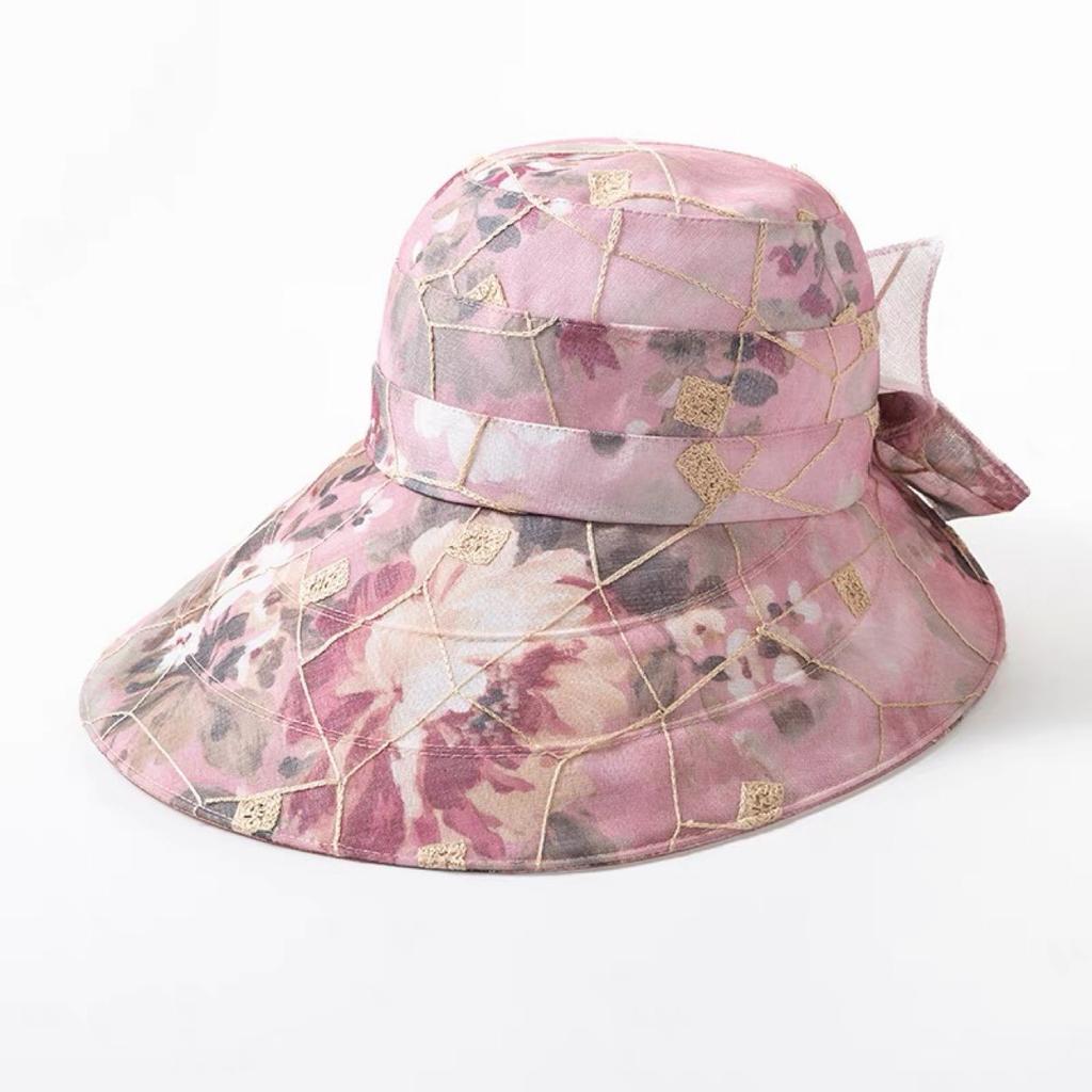 Frühlings- und Sommerhüte Damen UV-Schutz Mode Mutter Sonnenschutz Sonnenhut breite Krempe Sonnenhut Mode atmungsaktiver Fischerhut