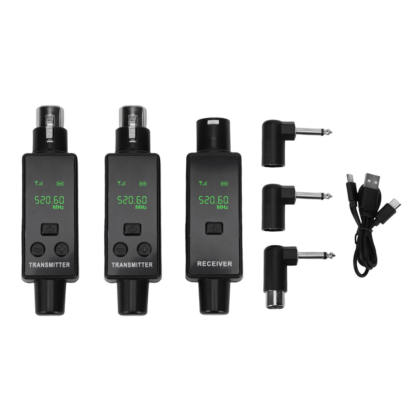 

2.4 ГГц Бездротовий XLR Мікрофонний Передавач Приймач 24 Біт 48 кГц Перезаряджається Plug-On XLR Бездротовий Мікрофонний Адаптер для Звукового Мікшера