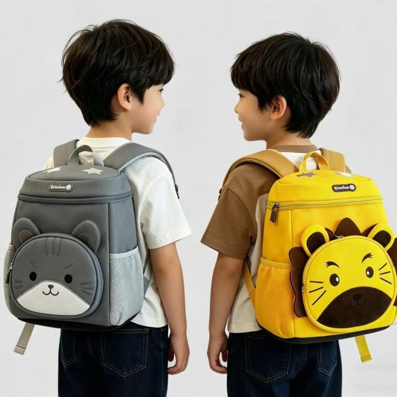 Leichter Mini-Rucksack für Kinder, Vorschule, Jungen, Mädchen - Anti-Lost-Umhängetasche aus Oxford-Gewebe mit atmungsaktiven geschwungenen Trägern
