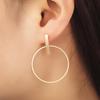 European Fashion Socialite Style Large Round Earrings - Simple & Elegant Women's Accessory