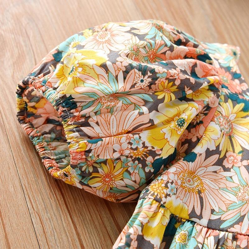 Girls' Princess Dress Summer New Style Baby Children'S Dress Fashionable Cute Floral Dress
