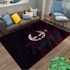 AC Mailand Logo Teppich 1899 Stern Design Rot Schwarz Fußball Dekor Teppich Geeignet für den Einsatz als Anti-Rutsch-Matte für Wohnzimmer Schlafzimmer Sofas